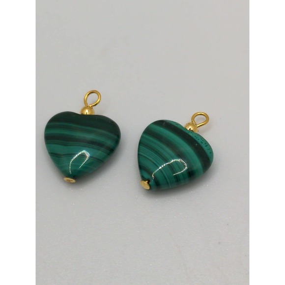 Lee Sands Malachite Interchangeable Dangle Earrings. Set Includes Square - Picture 7 of 8